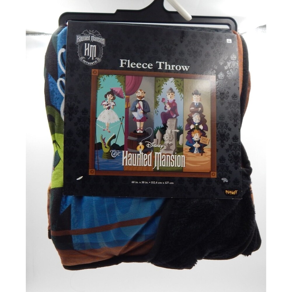 Disney Haunted Mansion Fleece Throw Blanket Stretching Portrait 60x50 With Tags
